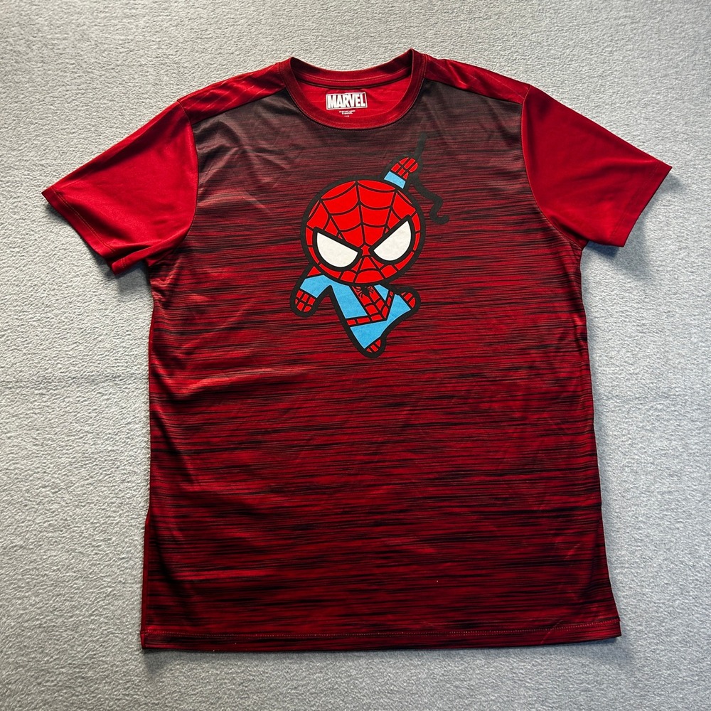 Marvel Graphic T Shirt Mens XL Red Black Spider Man Superhero Comics Book
